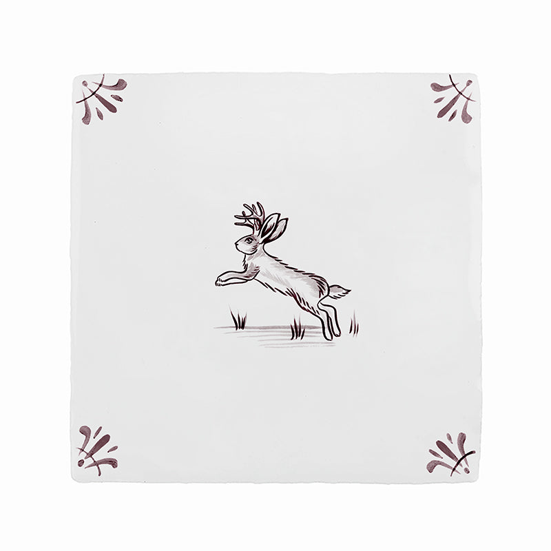 Jackalope Delft Tile