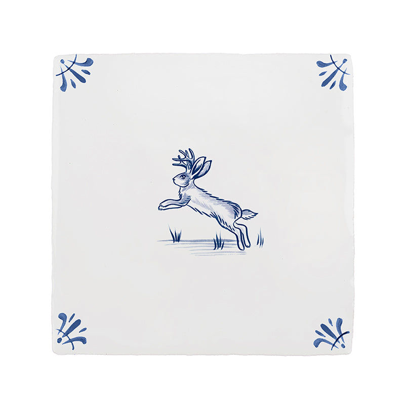 Jackalope Delft Tile