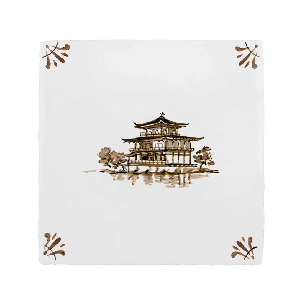 Kinkaku-Ji Delft Tile