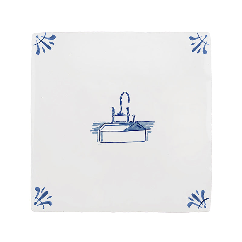 Kitchen Sink Delft Tile