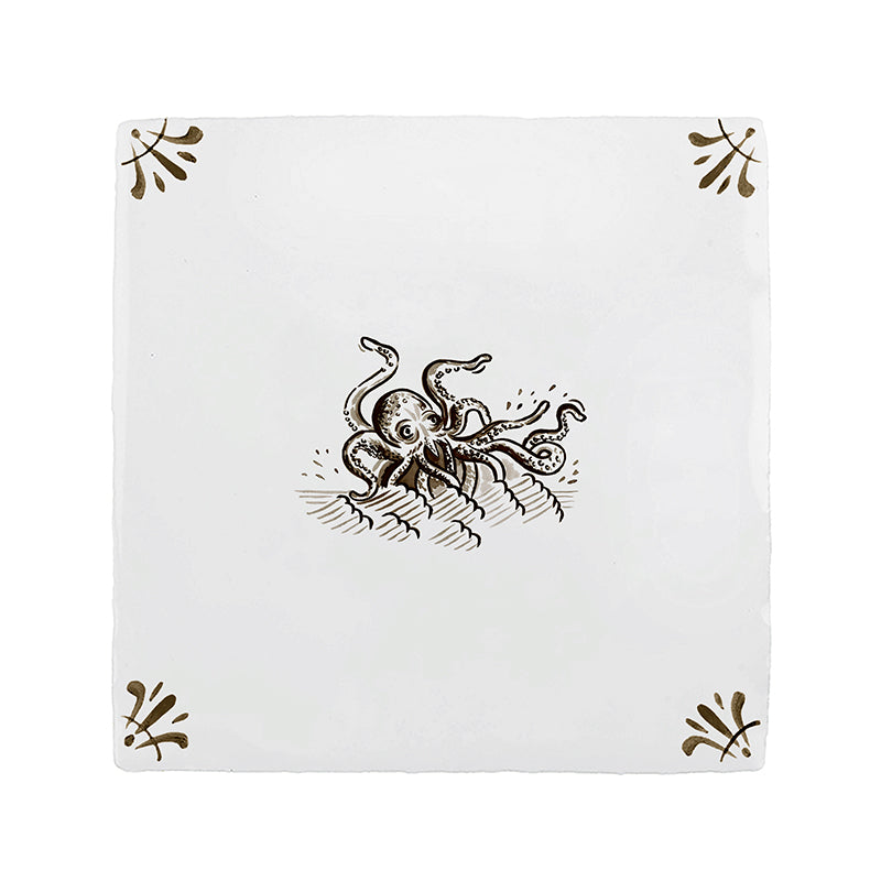 Kraken Delft Tile