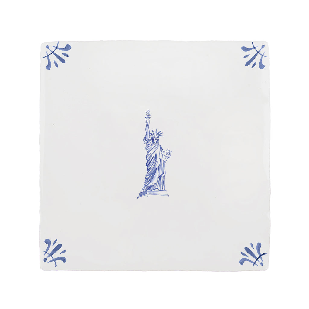 Lady Liberty Delft Tile
