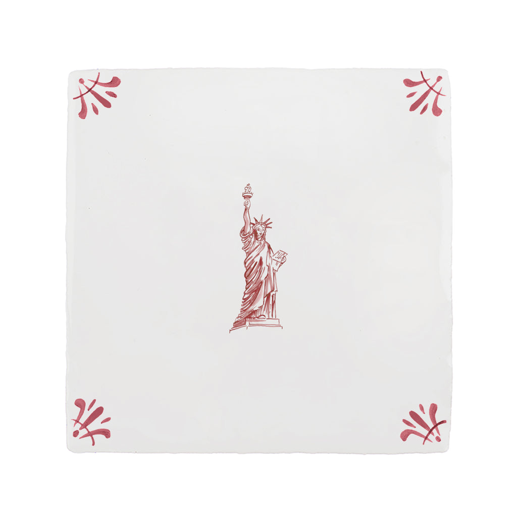 Lady Liberty Delft Tile