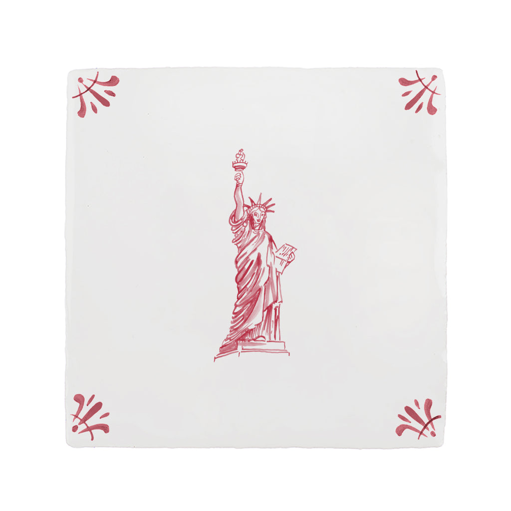 Lady Liberty Delft Tile