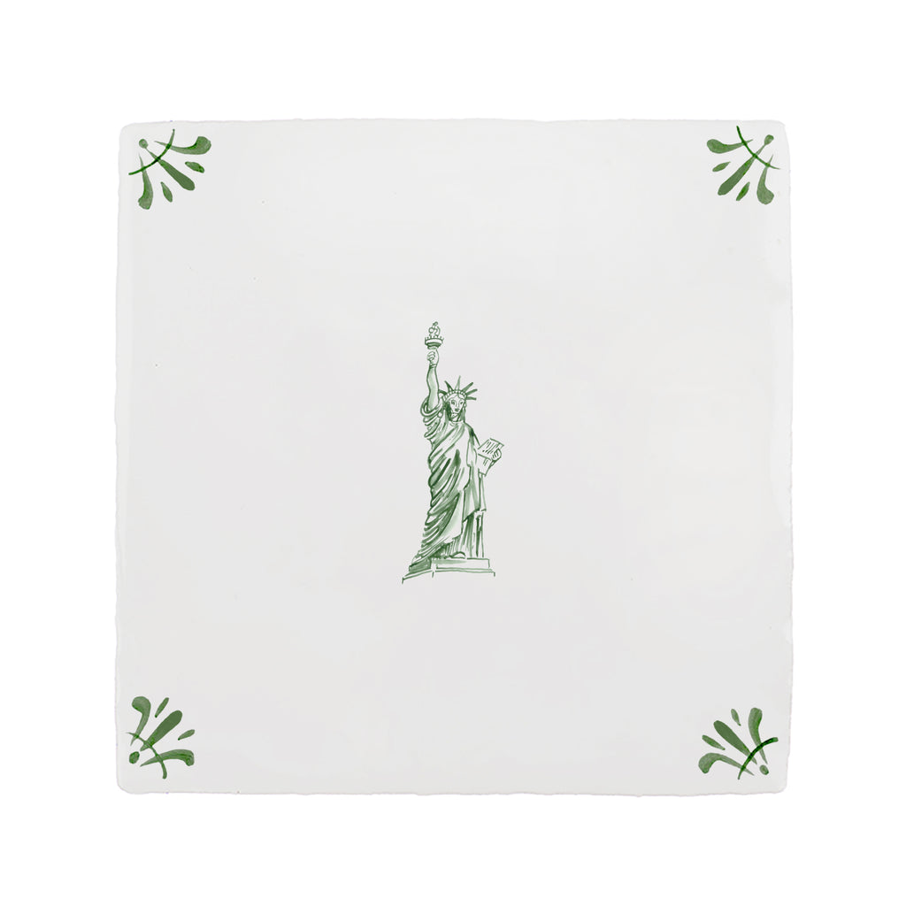 Lady Liberty Delft Tile