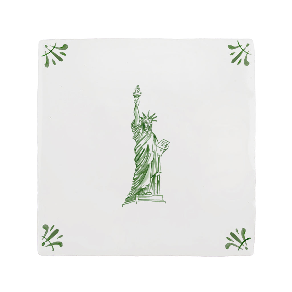 Lady Liberty Delft Tile