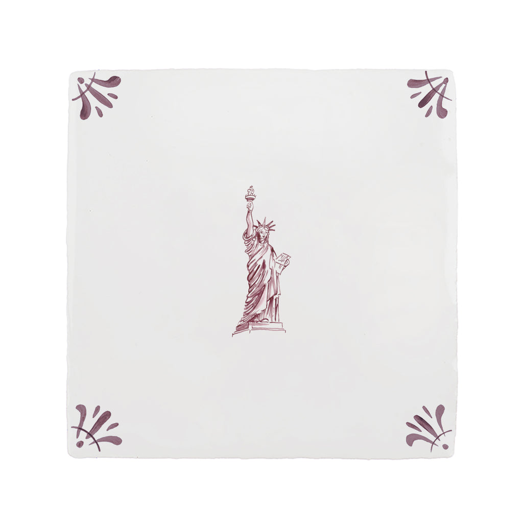 Lady Liberty Delft Tile