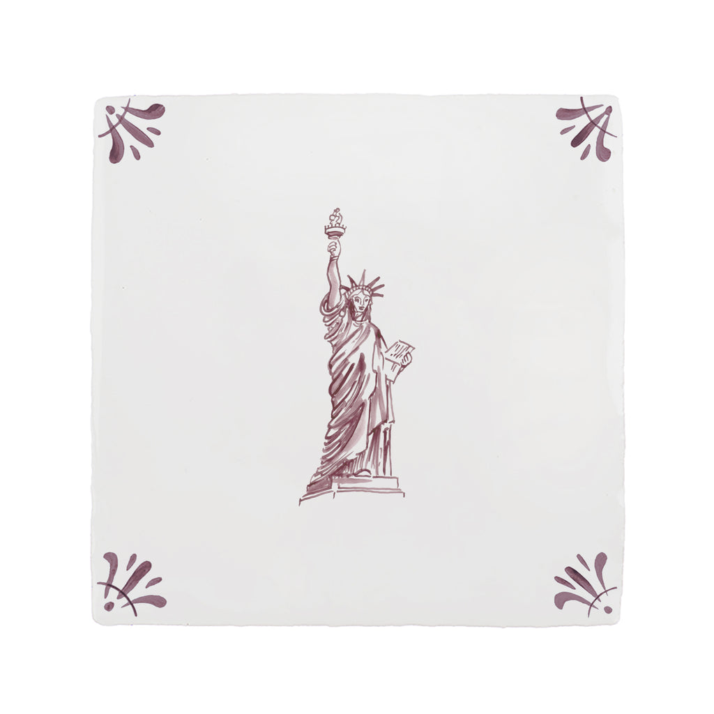 Lady Liberty Delft Tile