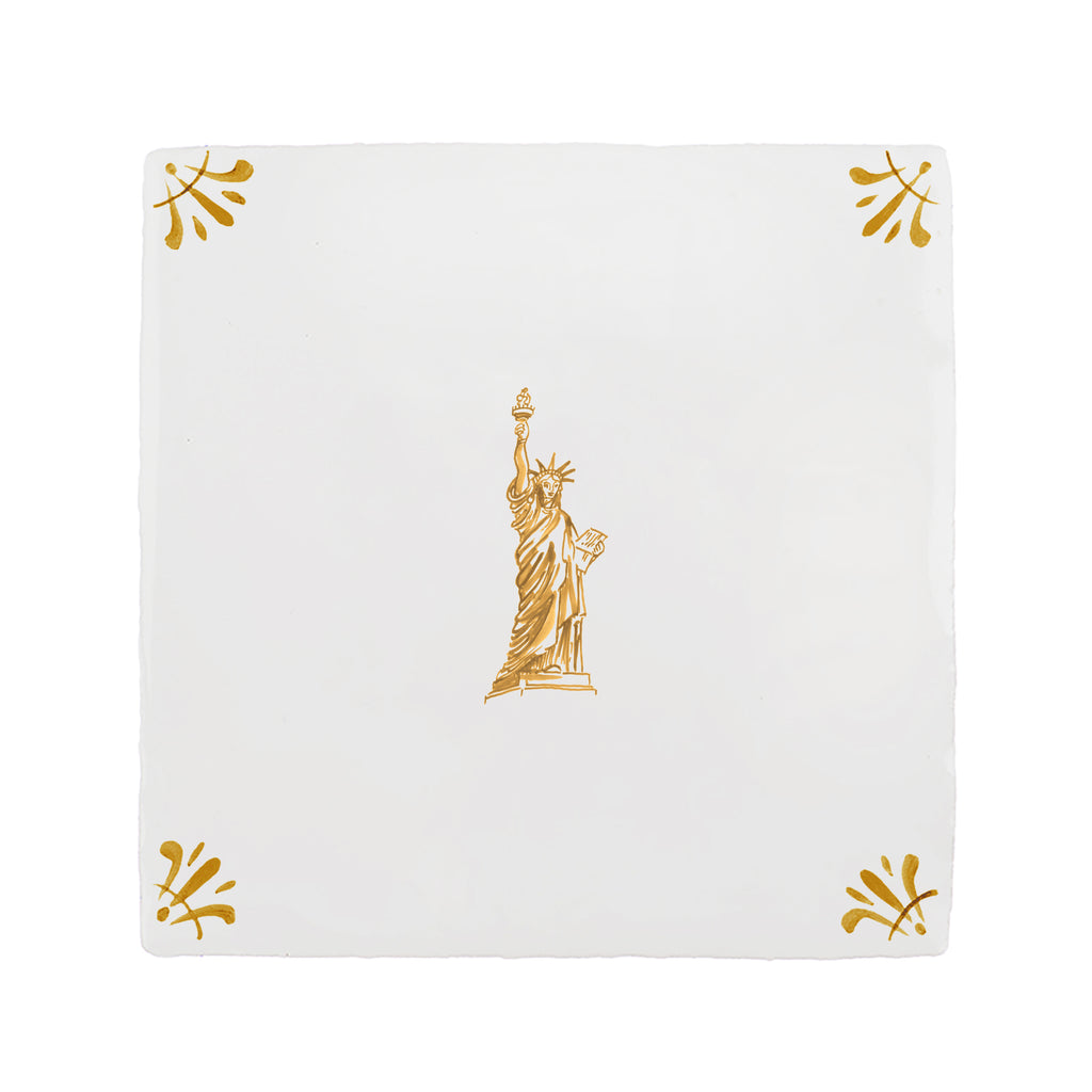 Lady Liberty Delft Tile