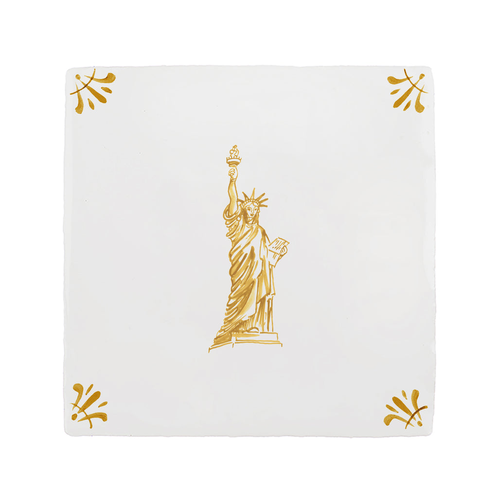 Lady Liberty Delft Tile