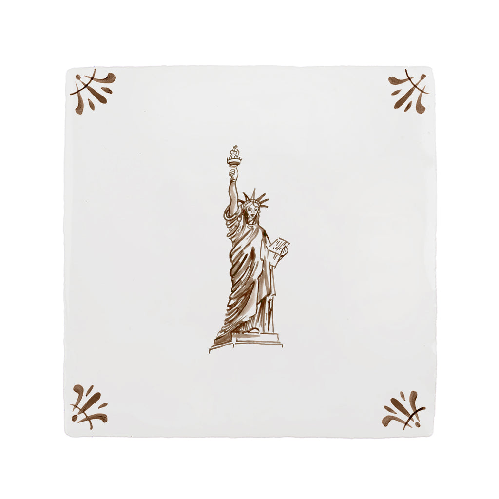 Lady Liberty Delft Tile