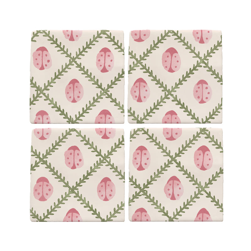 Ladybird Tiles, Set of 4