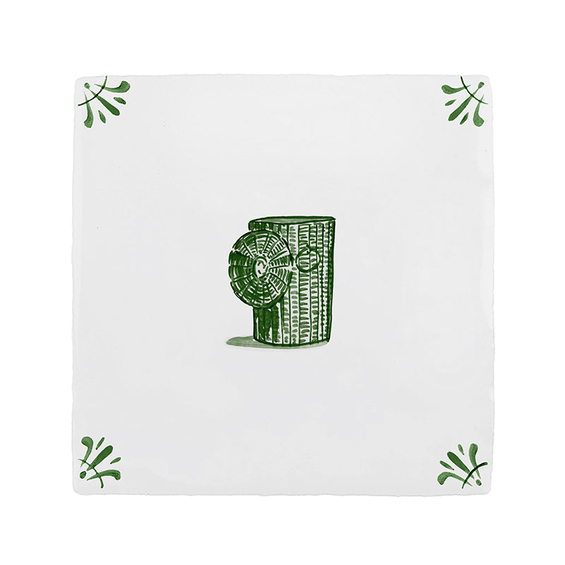 Laundry Basket Delft Tile
