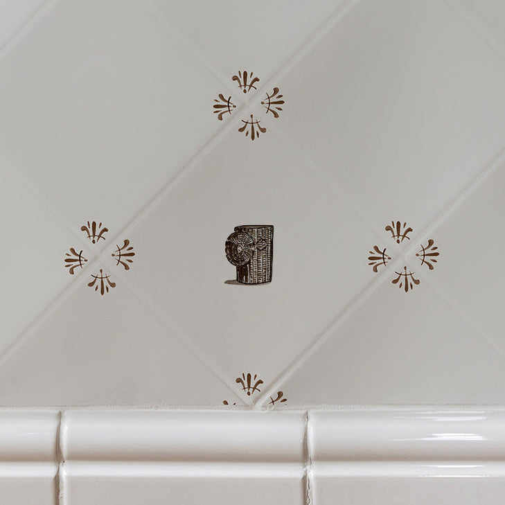 Laundry Basket Delft Tile