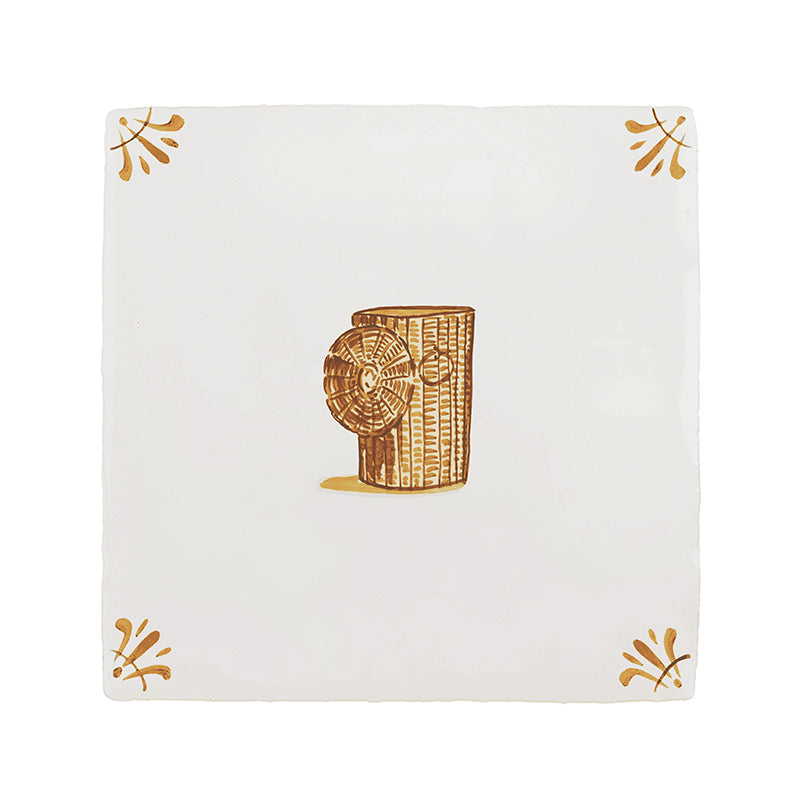 Laundry Basket Delft Tile