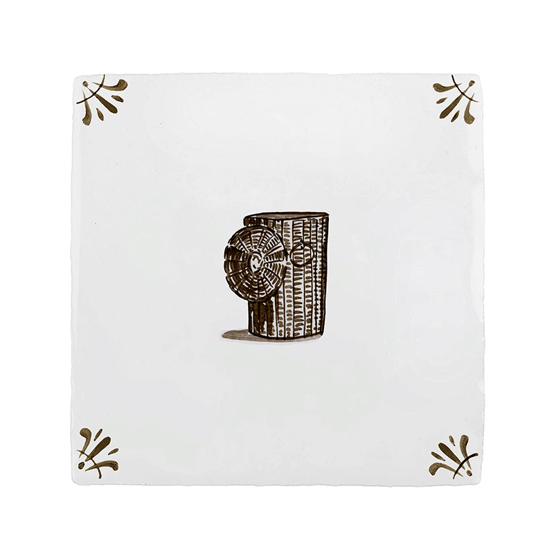 Laundry Basket Delft Tile