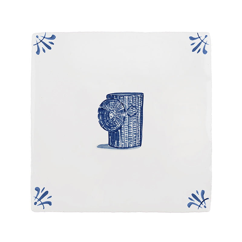 Laundry Basket Delft Tile