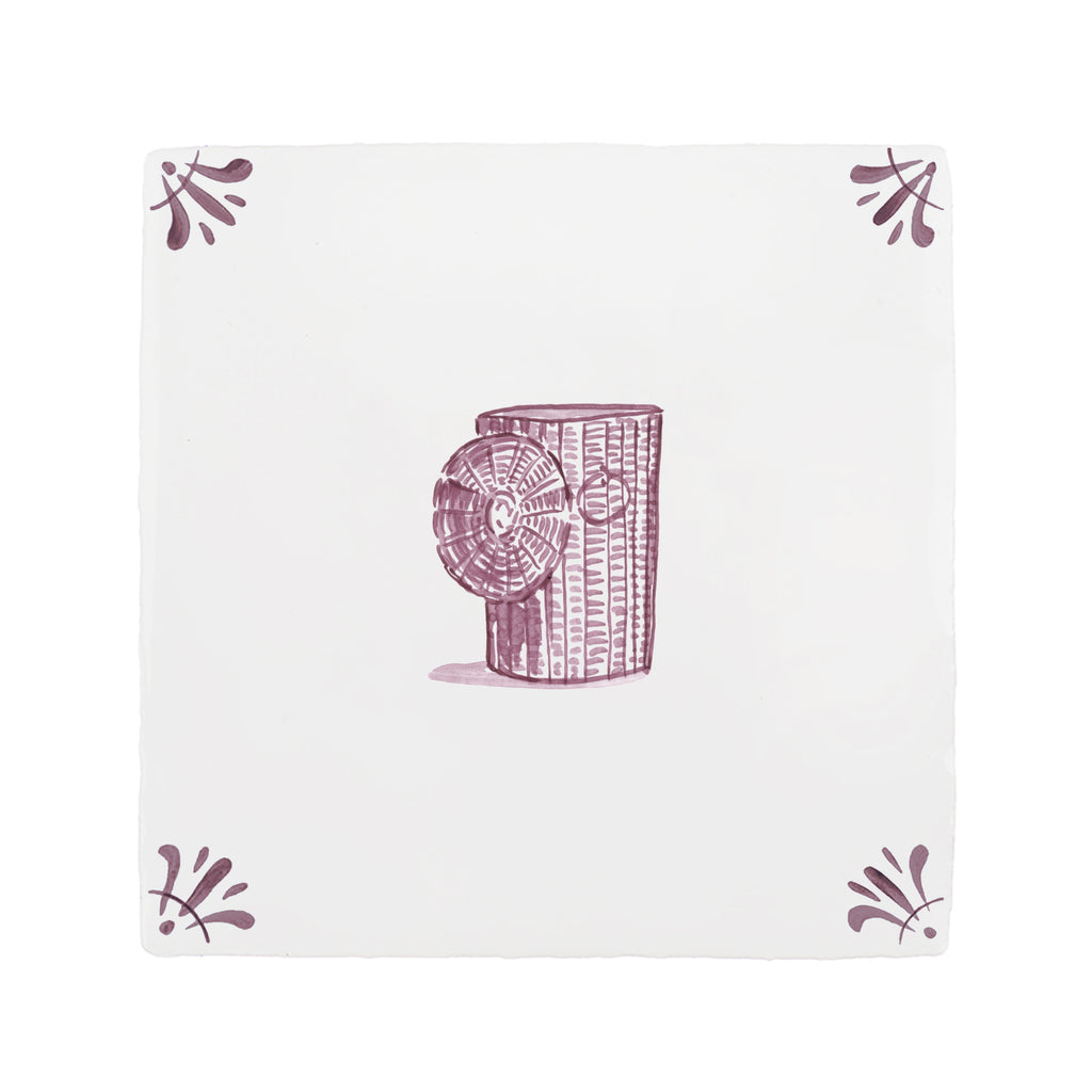 Laundry Basket Delft Tile