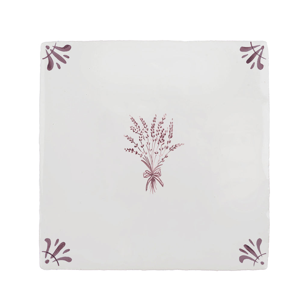 Bunch of Lavender Delft Tile