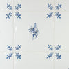 Lily Delft Tile, Gold Lustre