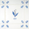 Lily of the Valley Delft Tile, Gold Lustre