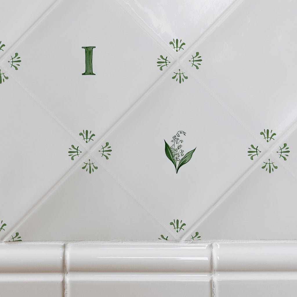 Alphabet I Delft Tile