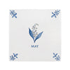 Lily of the Valley Delft Tile, Gold Lustre