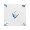 Lily of the Valley Delft Tile, Gold Lustre
