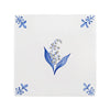 Lily of the Valley Delft Tile, Gold Lustre