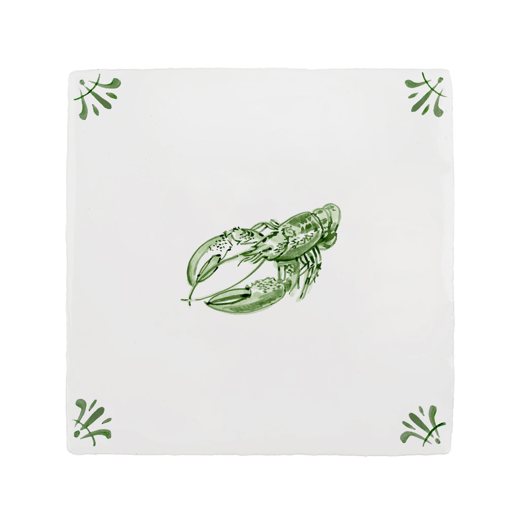 Lobster Delft Tile