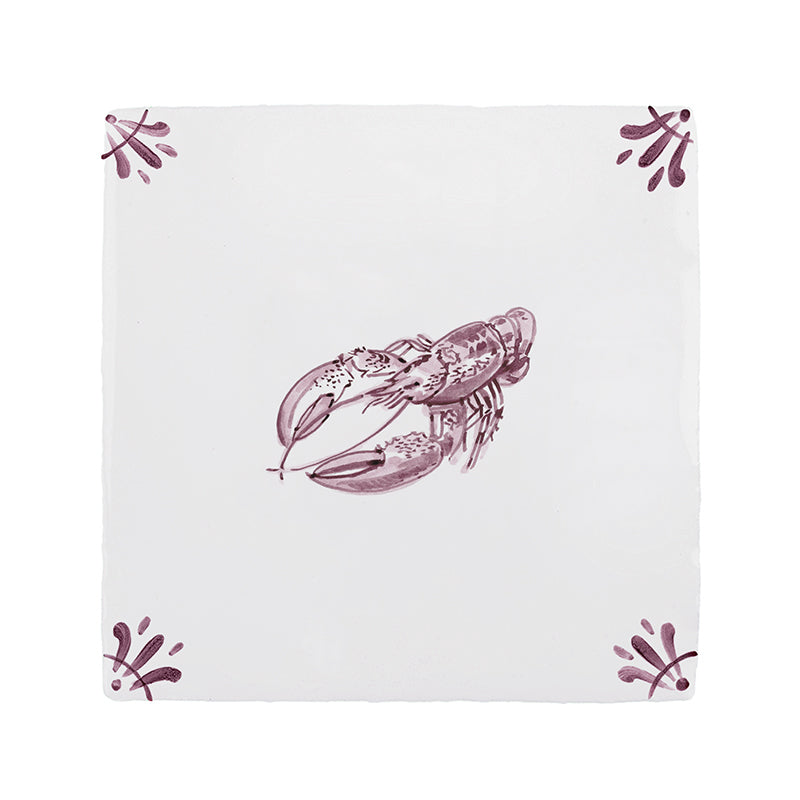Lobster Delft Tile
