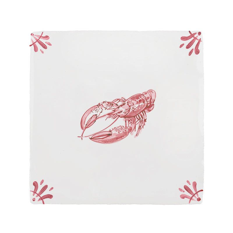 Lobster Delft Tile