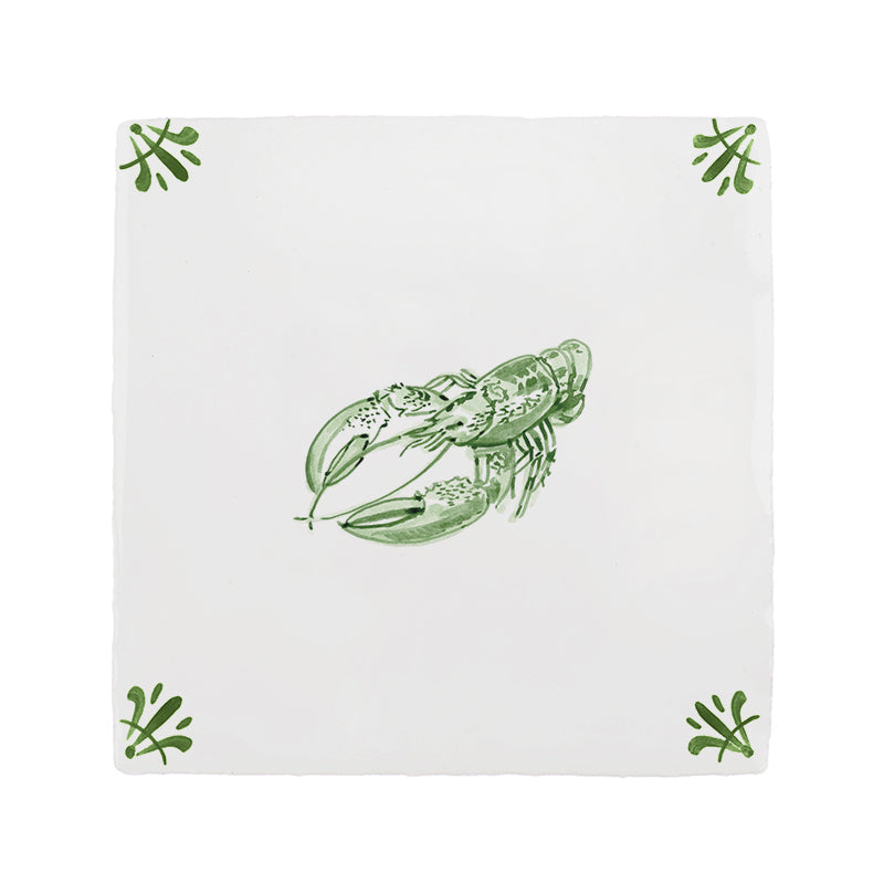 Lobster Delft Tile