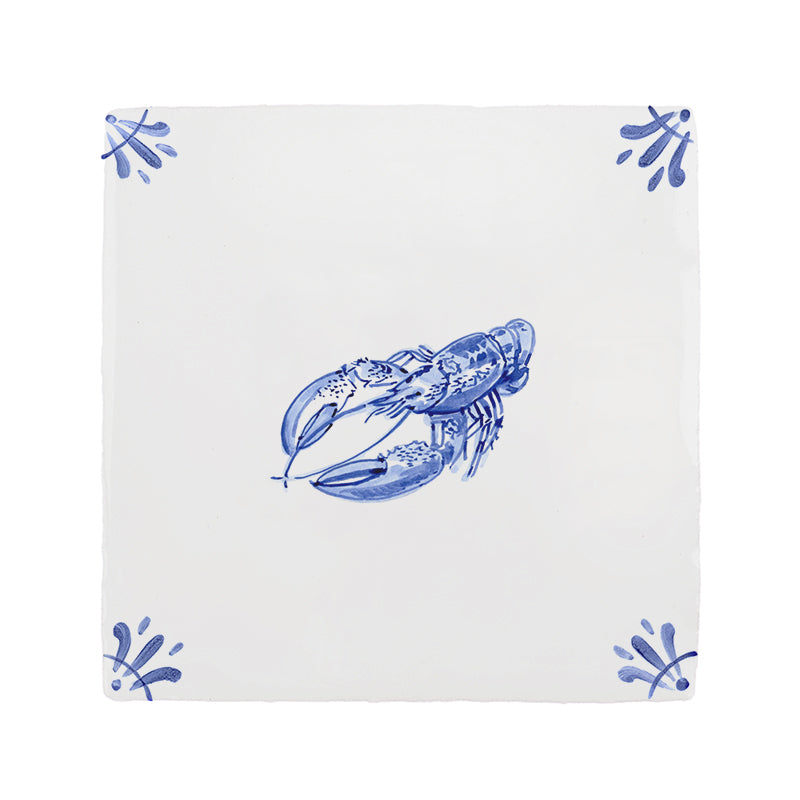 Lobster Delft Tile