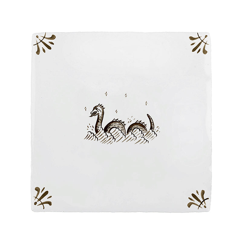 Loch Ness Monster Delft Tile
