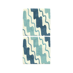 Longchamp Tiles, Set of 2, Ocean