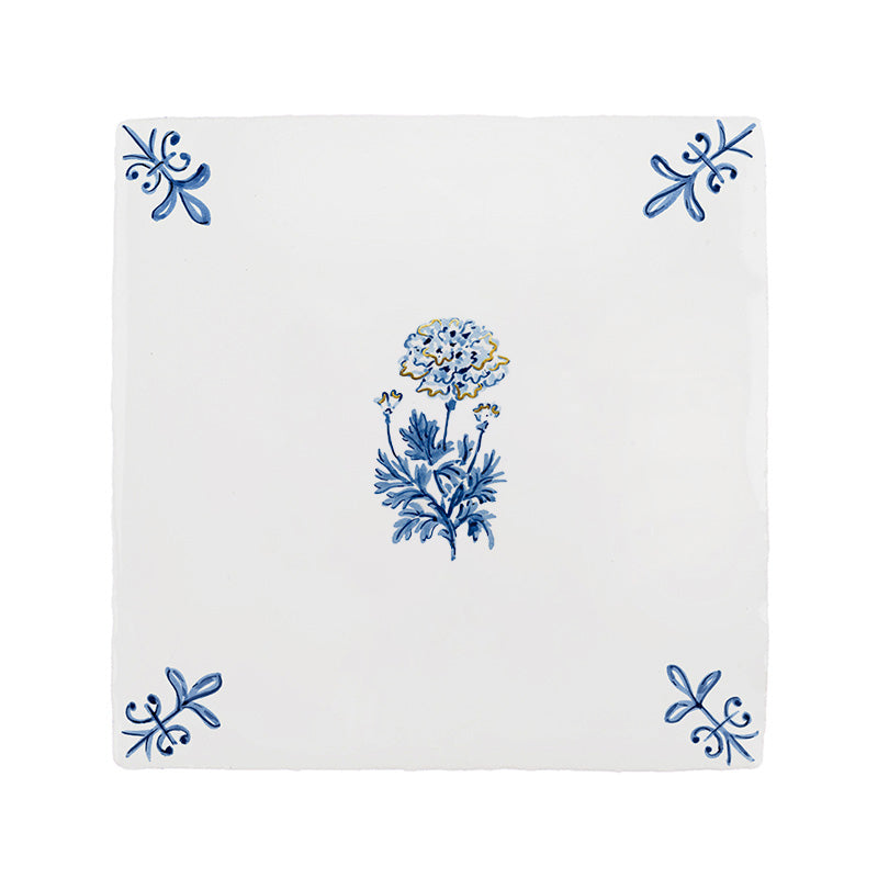 Marigold Delft Tile, Gold Lustre