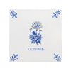 Marigold Delft Tile, Gold Lustre