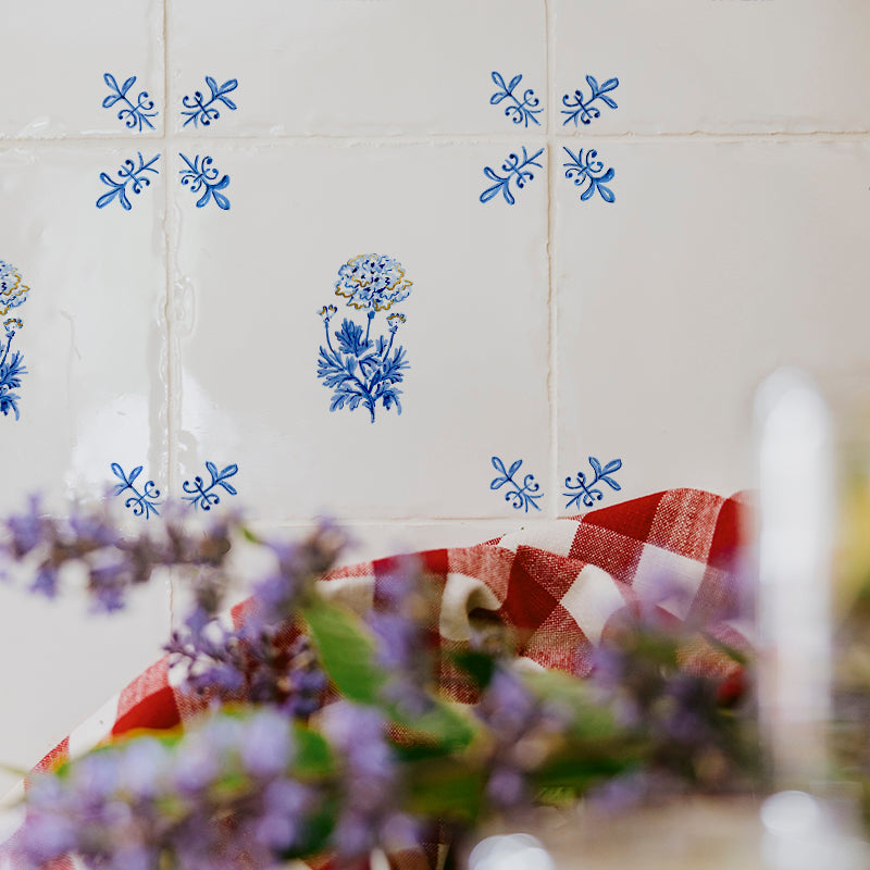 Marigold Delft Tile, Gold Lustre