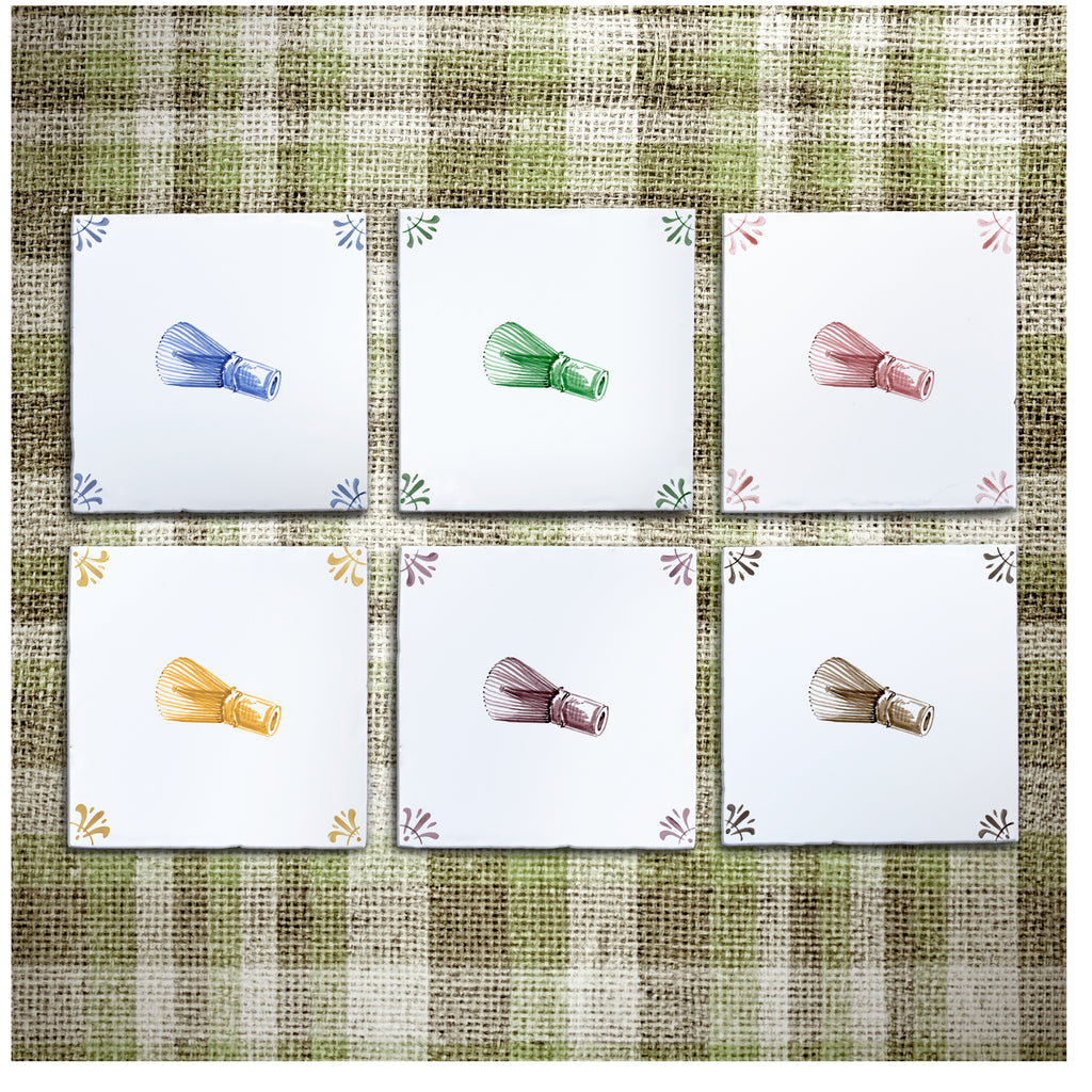 Matcha Whisk Delft Tile