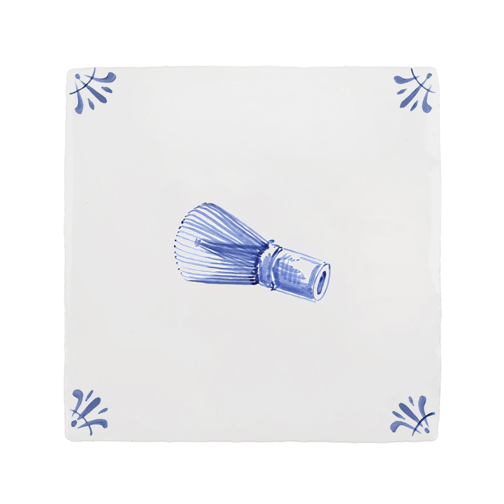 Matcha Whisk Delft Tile