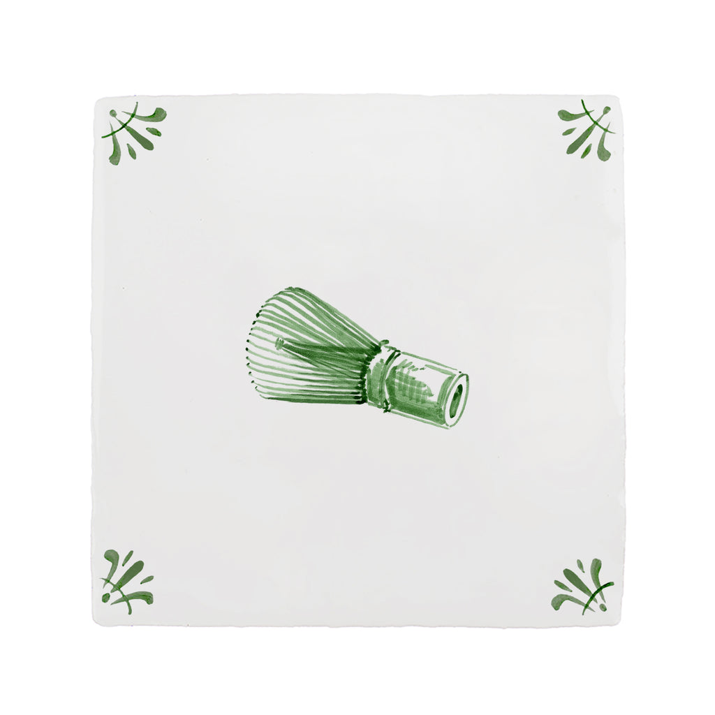 Matcha Whisk Delft Tile
