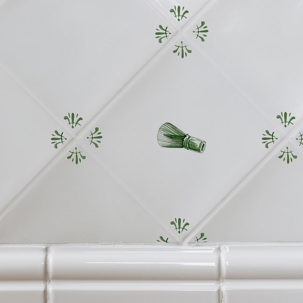 Matcha Whisk Delft Tile