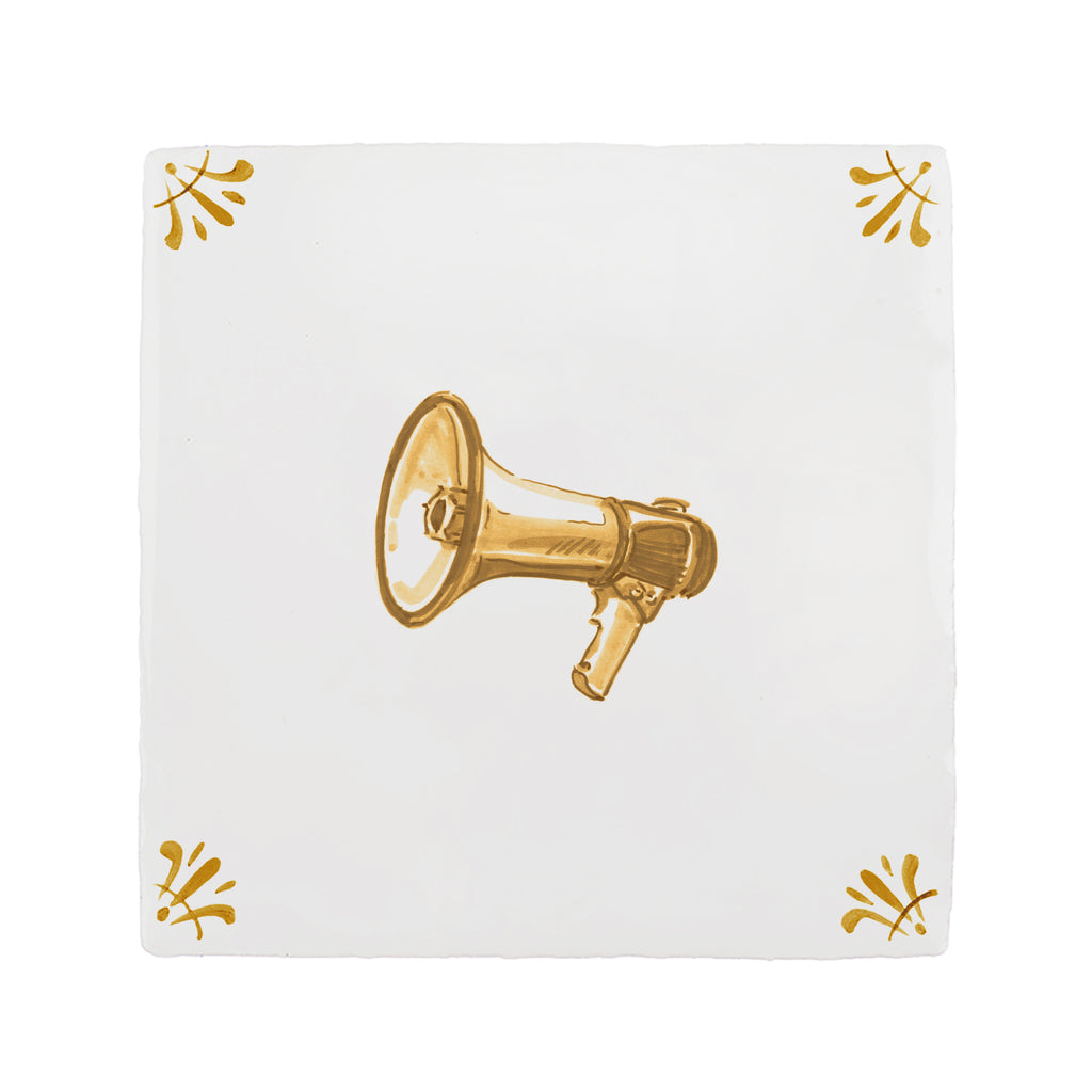 Megaphone Delft Tile