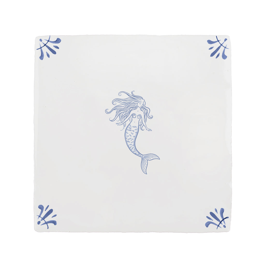 Mermaid Delft Tile