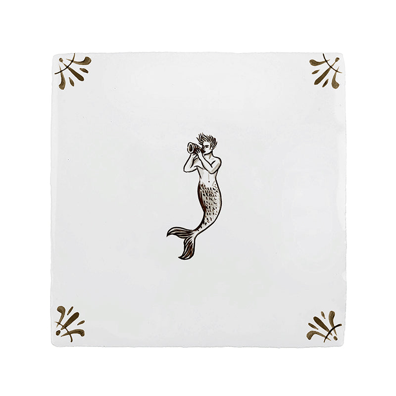 Merman Delft Tile