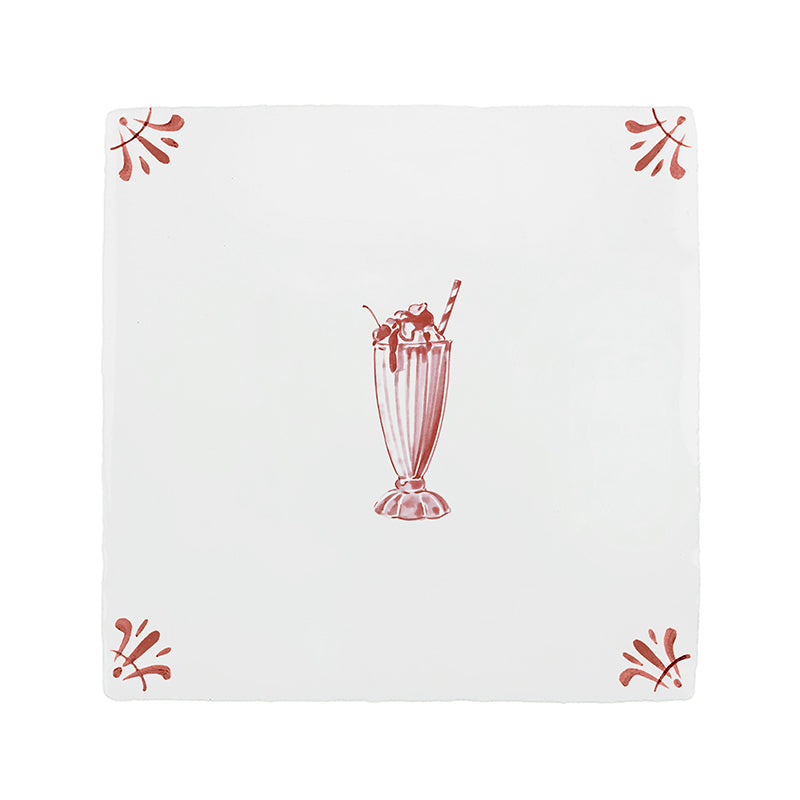 Milkshake Delft Tile