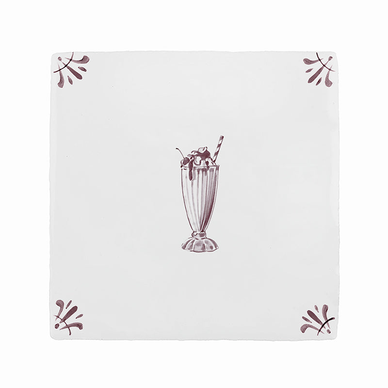 Milkshake Delft Tile