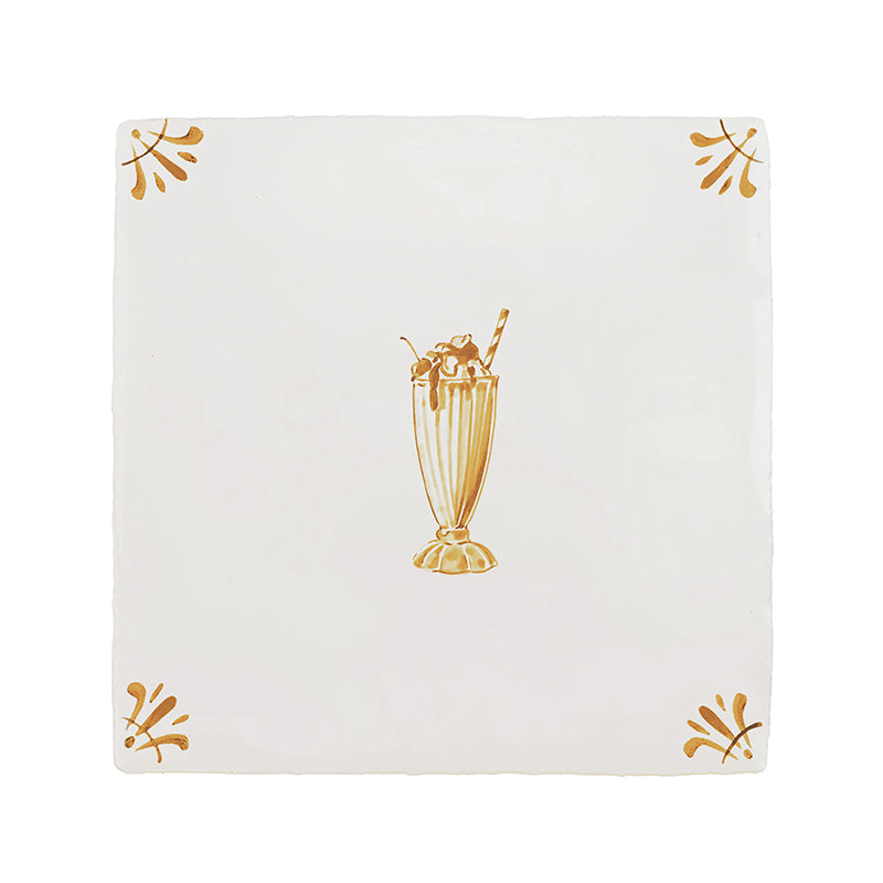 Milkshake Delft Tile