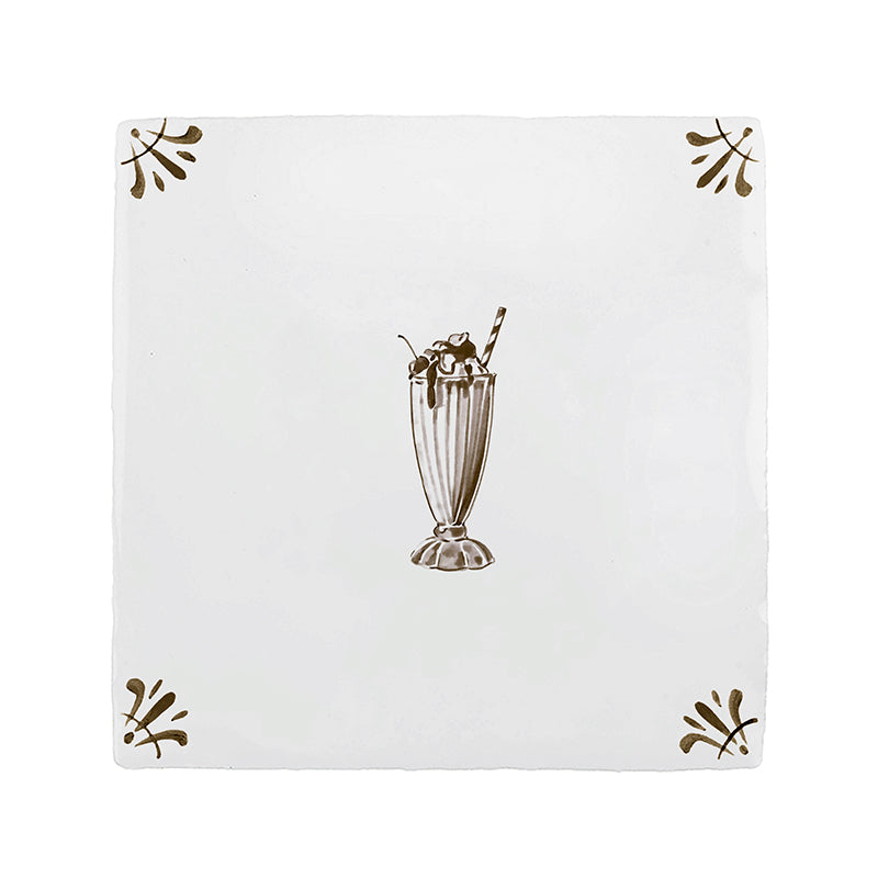 Milkshake Delft Tile